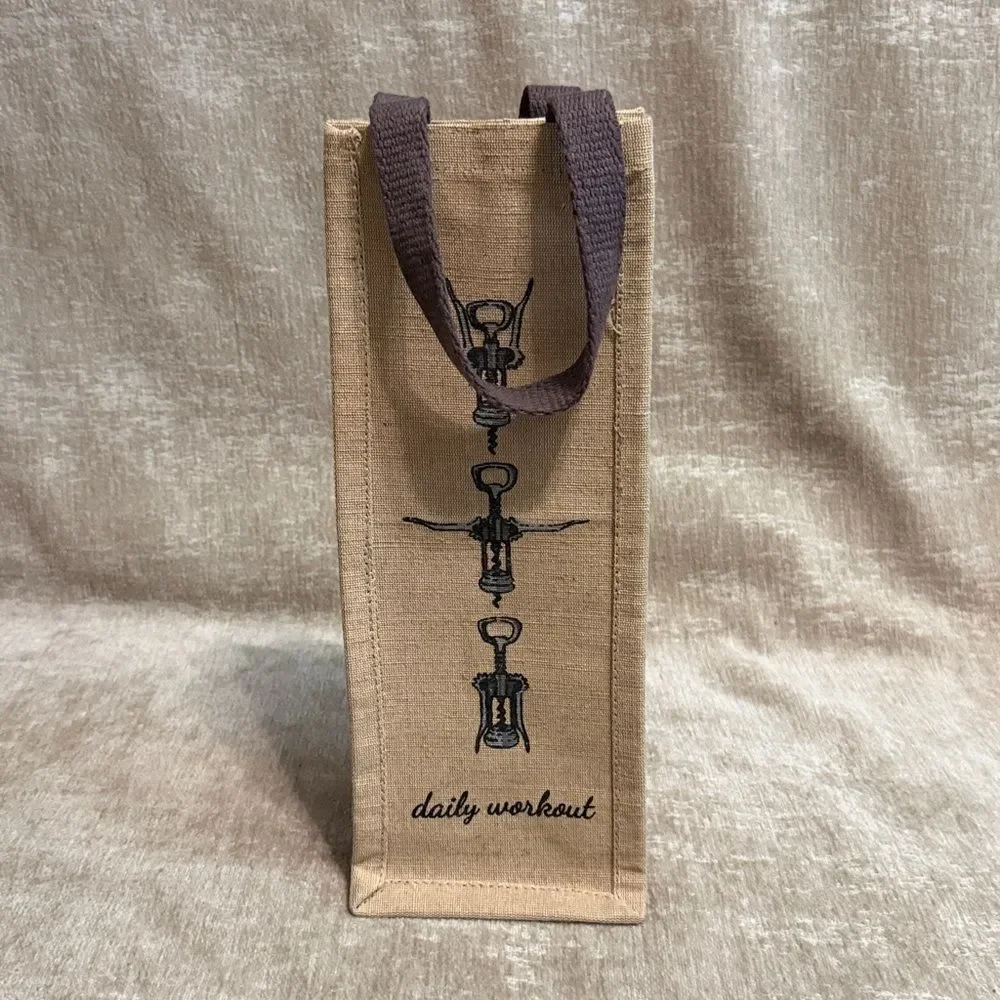 Canvas Wine Tote Bag